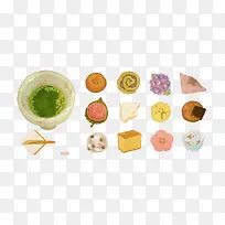 卡通手绘甜点食物