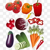 矢量元素水果和蔬菜
