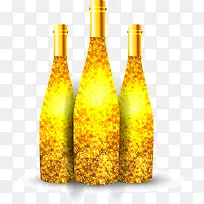 创意金黄酒瓶