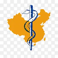 中国胸痛中心黄色logo设计