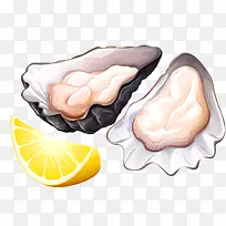 海鲜和柠檬