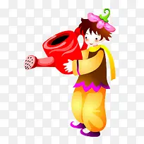 浇花的少年
