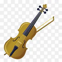 矢量木质小提琴乐器西式乐器