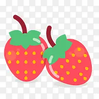 卡通草莓水果设计