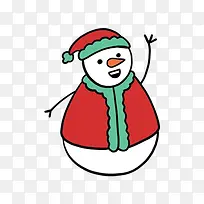 打招呼的雪人