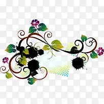 喇叭花肢条装饰花纹