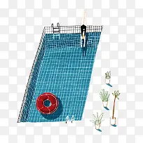 卡通游泳水池