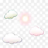 粉色太阳素材