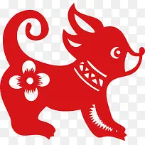 生肖狗剪纸