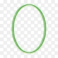 绿色椭圆边框