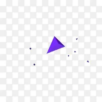 蓝色锥形漂浮几何图