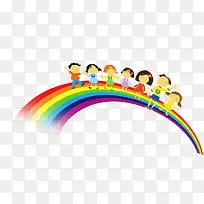 七彩儿童彩虹装饰图案