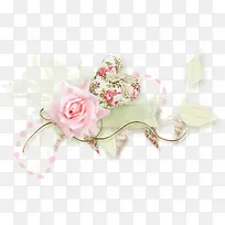 白粉色玫瑰装饰