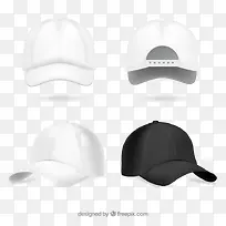 棒球帽设计矢量素材下载