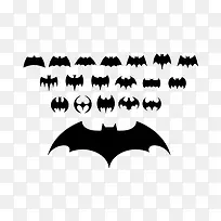 黑白蝙蝠图标设计