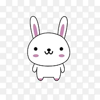 白色可爱的小兔子免抠素材