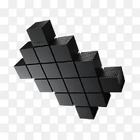 黑色科幻立方体