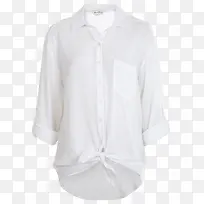 白色圆领时尚简约流行衬衫