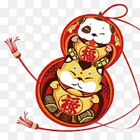 创意葫芦里的小狗