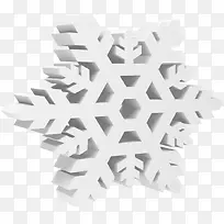 白色立体冬季雪花装饰