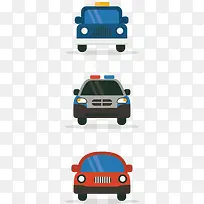 矢量警车正面图
