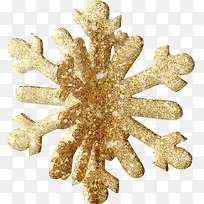 立体金色装饰雪花造型