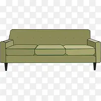 墨绿色的卡通沙发