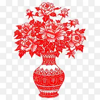 红色花瓶素材