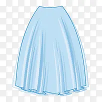 蓝色短裙