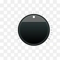 黑色立体圆形按钮