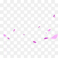飘扬海报紫色卡通花瓣效果植物