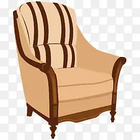矢量家具拟真实物皮质椅子