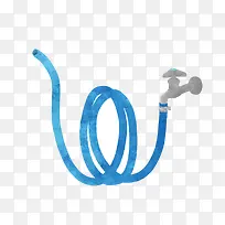 卡通蓝色水管