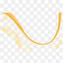 黄色的线条波浪弧