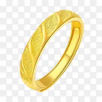 周大福菱形黄金戒指