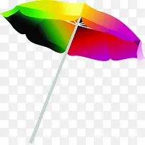多彩颜色太阳遮阳伞手绘