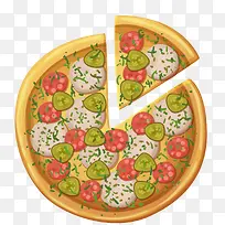 创意披萨设计矢量图