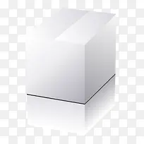 矢量盒子立体拟真白色方形盒