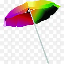 手绘夏日颜色色彩太阳伞