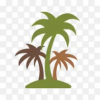 海南椰子树卡通矢量素材