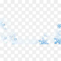 蓝色闪耀雪花框架