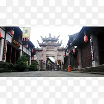 中式胡同美景建筑