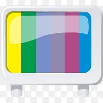 彩色的电视