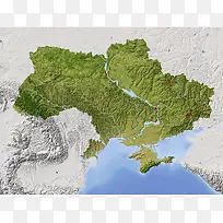 乌克兰卫星地图背景
