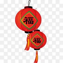 中国风红色福灯笼