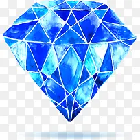 蓝色钻石水晶