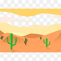 创意彩绘沙漠位图图形矢量图