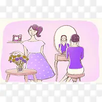 香薰美女护肤人物