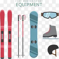 粉色滑雪板装备