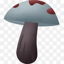 手绘灰色蘑菇